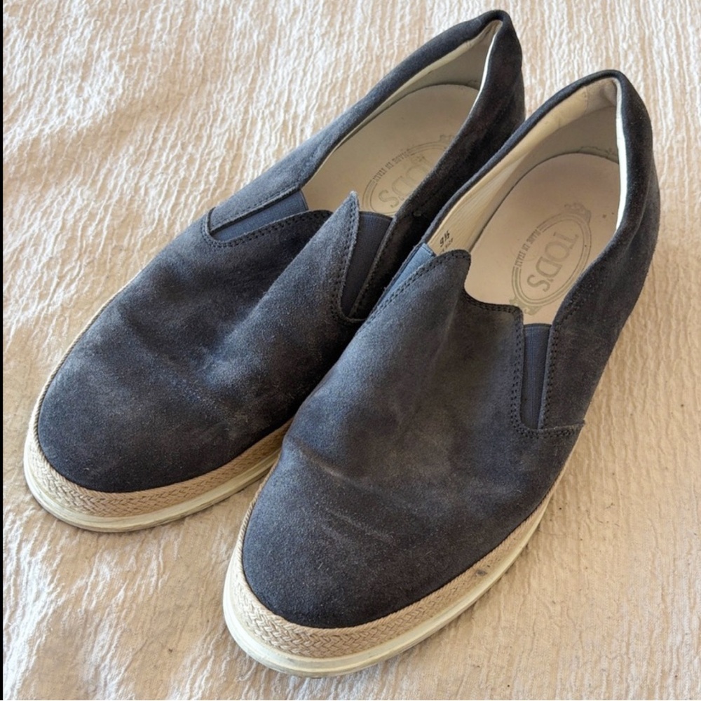 Tod's suede rope-trimmed espadrilles